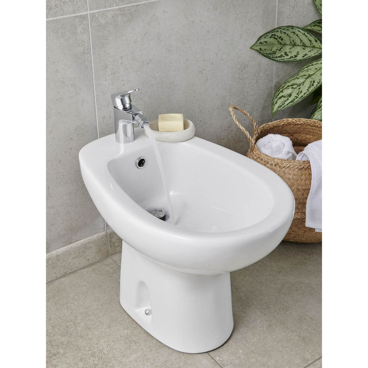 GoodHome Cavally Standard Chrome effect Round Bidet Mono mixer Tap - Image 8