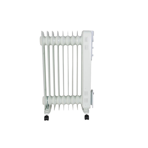 Oil Filled Radiator Electric Space Heater Portable White 7 Fins 3 Settings 2000W - Image 1