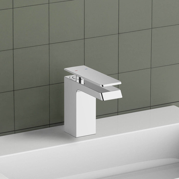 Bathroom Basin Tap Mono Mixer Chrome Full Turn Single Lever Modern Faucet - Image 3