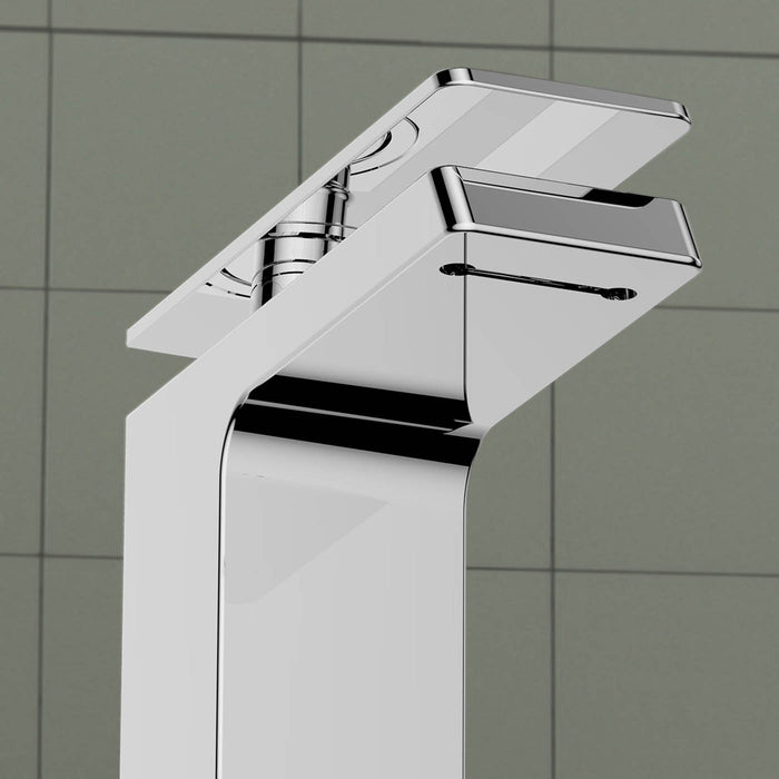 Bathroom Basin Tap Mono Mixer Chrome Full Turn Single Lever Modern Faucet - Image 4