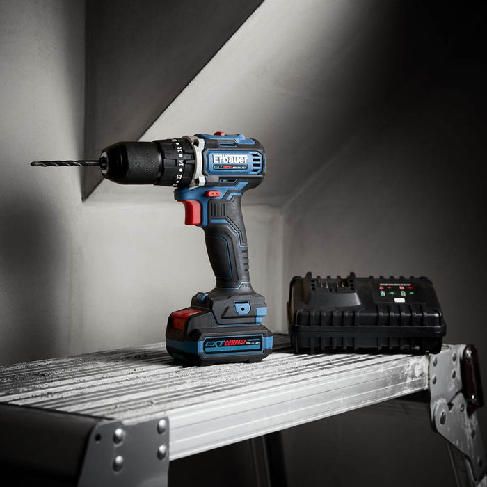 Erbauer Combi Drill Cordless ECD12-Li-2 12V Li-ion Brushless Compact Lightweight - Image 2