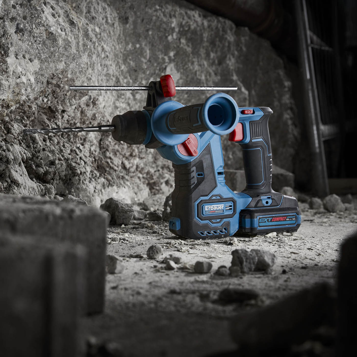 Erbauer Drill SDS+ Cordless ERH12-Li Brushless 12V EXT Compact Body Only - Image 4