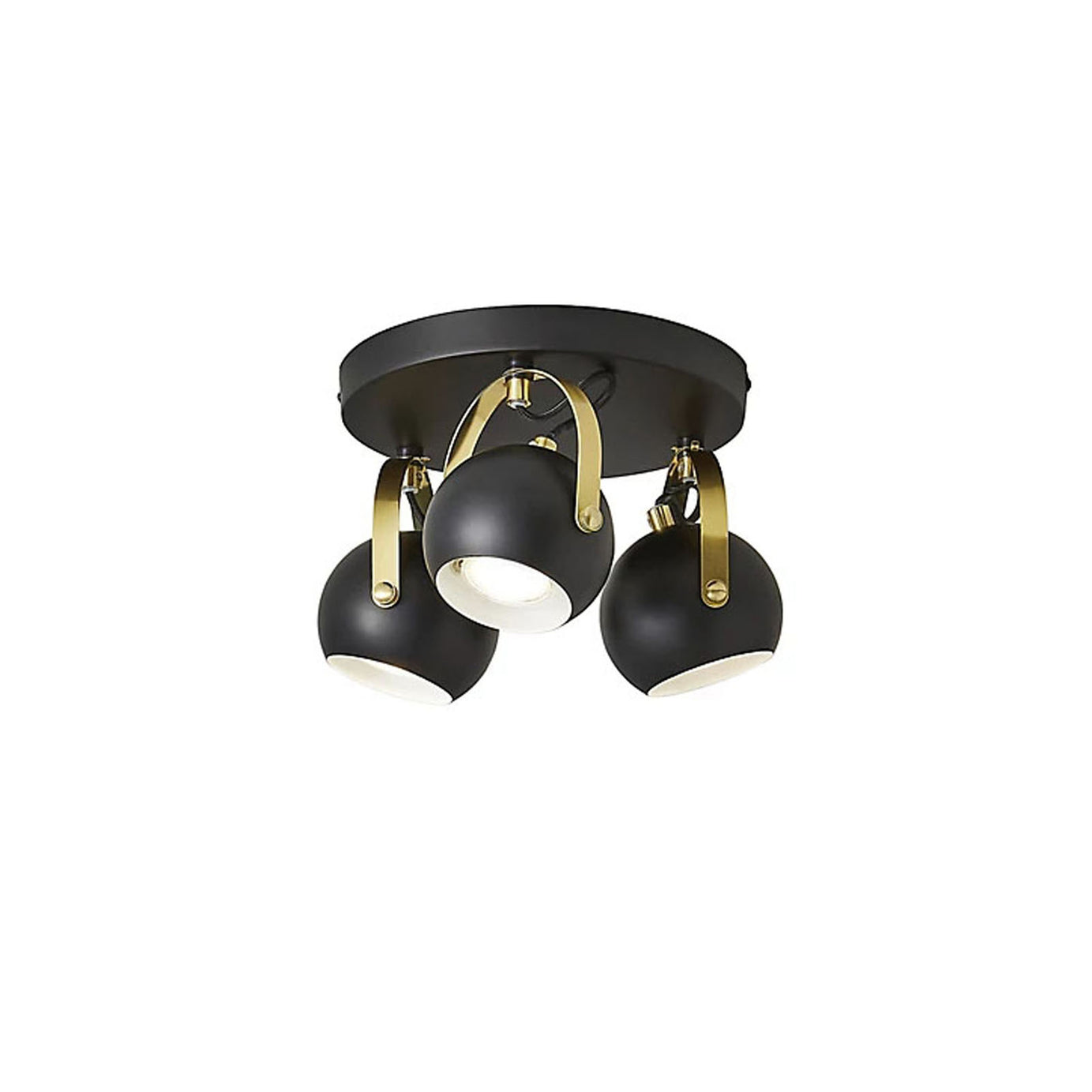 Ceiling Spotlight 3 Way Matt Black Modern Retro Style Round Shades LED IP20 240V - Image 5