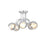 Elevate 5 Lamp Ceiling Light Smoked Glass Effect Chrome Modern Stylish - Image 4
