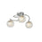 Ceiling Light 3 Way Clear Beaded Glass Globe Shades Chrome Bedroom Living Room - Image 5