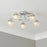 Ceiling Light 5 Way Transparent Crystal Glass Modern Bedroom Living Room 28W - Image 3