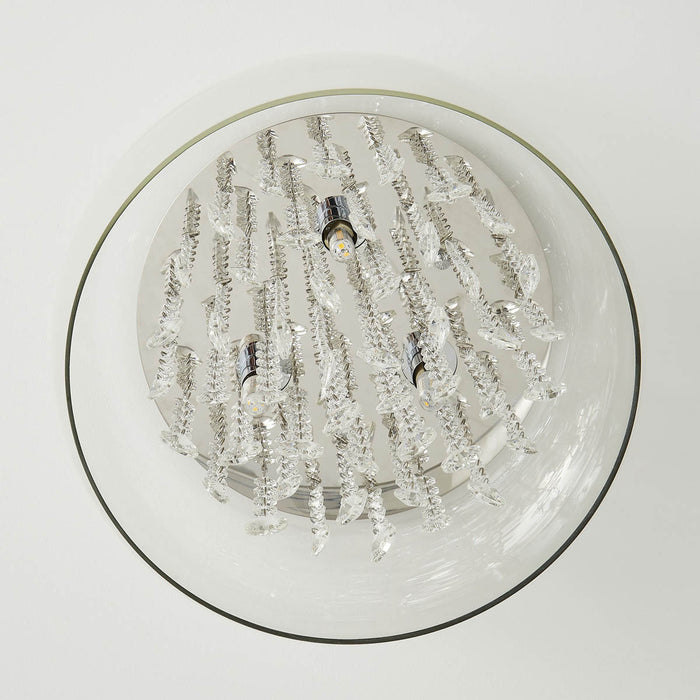 Ceiling Light Beaded Glass Shade Crystal Transparent Modern Bedroom Livingroom - Image 3