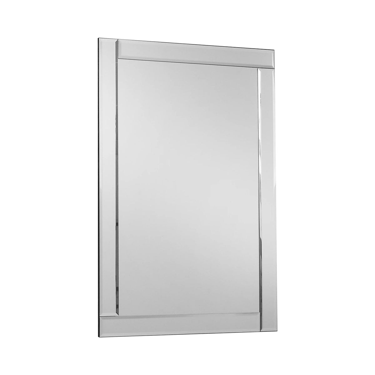 Aripa Frameless Wall Mirror Art Deco Clear Rectangular 76 x 50cm - Image 2