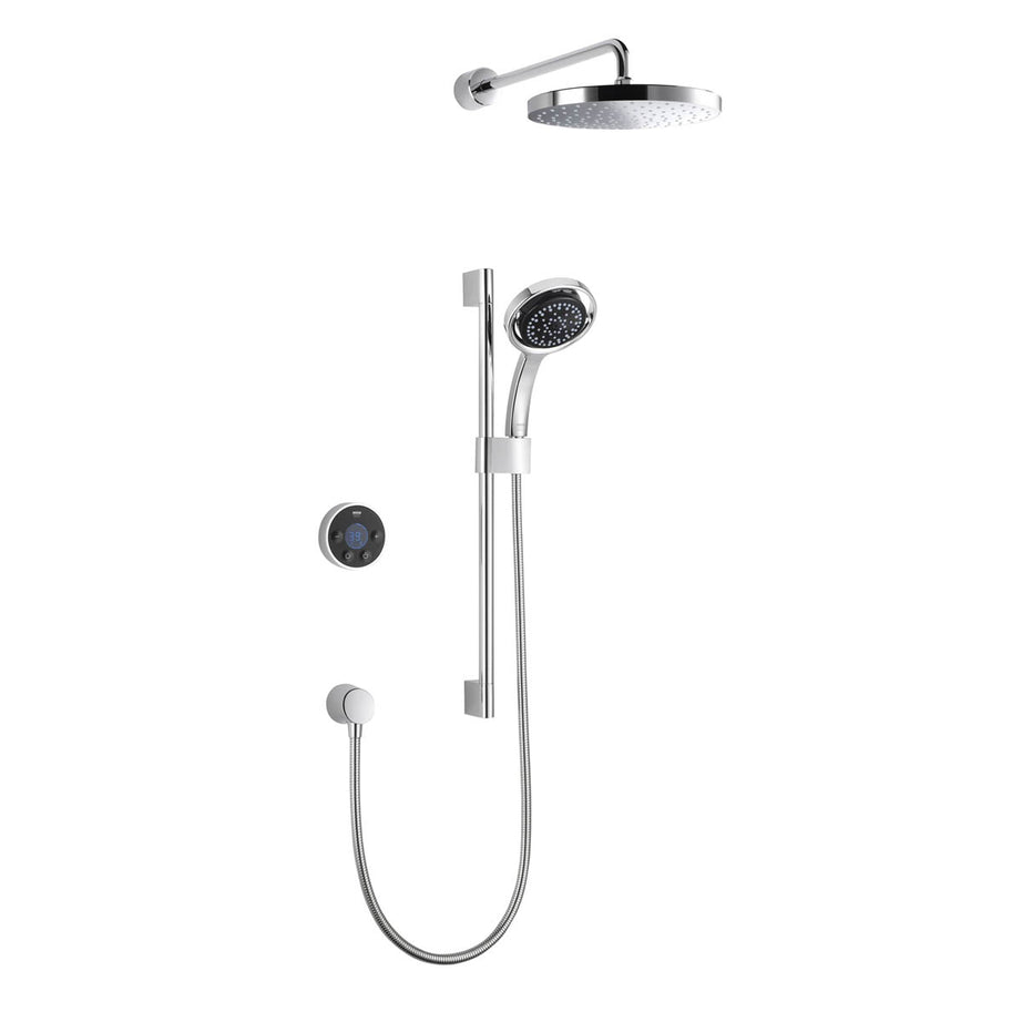 Mira Bathroom Mixer Shower Digital Exposed Chrome 4 Spray Pattern Twin Head - Image 1