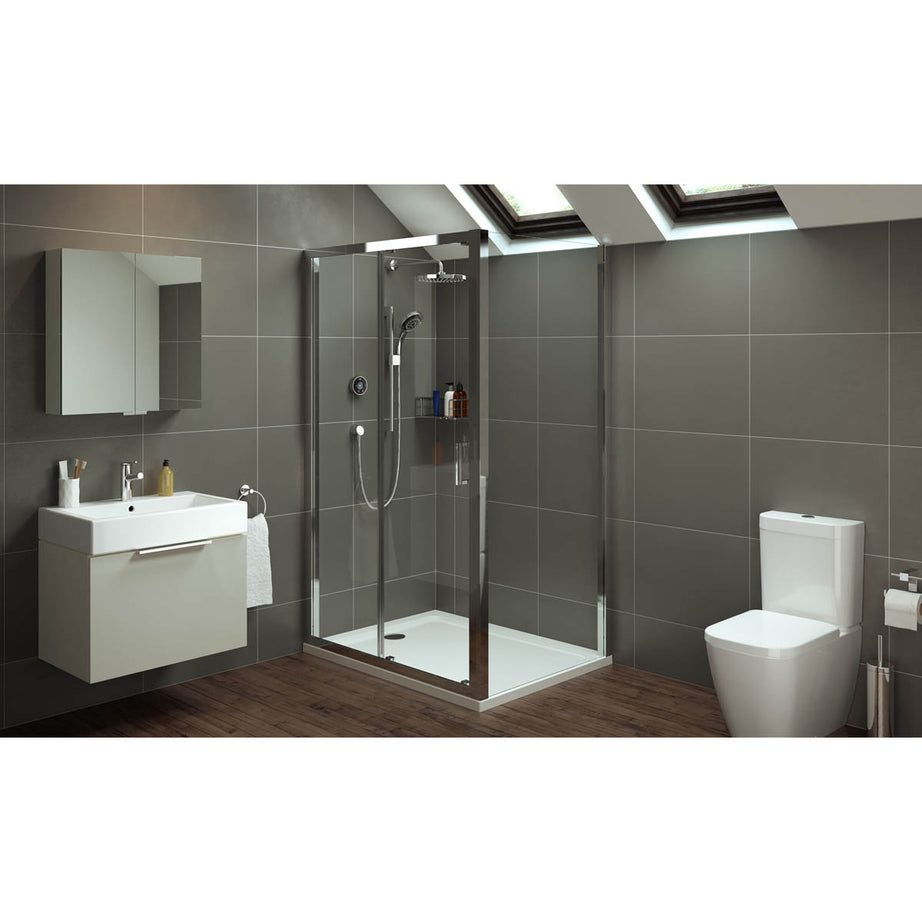 Mira Bathroom Mixer Shower Digital Exposed Chrome 4 Spray Pattern Twin Head - Image 2