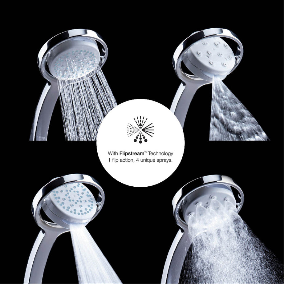 Mira Bathroom Mixer Shower Digital Exposed Chrome 4 Spray Pattern Twin Head - Image 5
