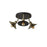 LED Ceiling Spotlight 3 Way Satin Black Antique Brass Effect Litchen Dining - Image 1