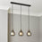 Inlight Ceiling Light 3 Way Pendant Matt Black Smoked Effect Kitchen 10W - Image 1