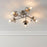 Ceiling Lamp 5 Way Multi Arm Retro Nickel Effect Dimmable Light For Any Room 6W - Image 2