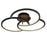 LED Ceiling Light 3 Way Lamp Decorative Ring Design Black Matt Energy Efficient - Image 1