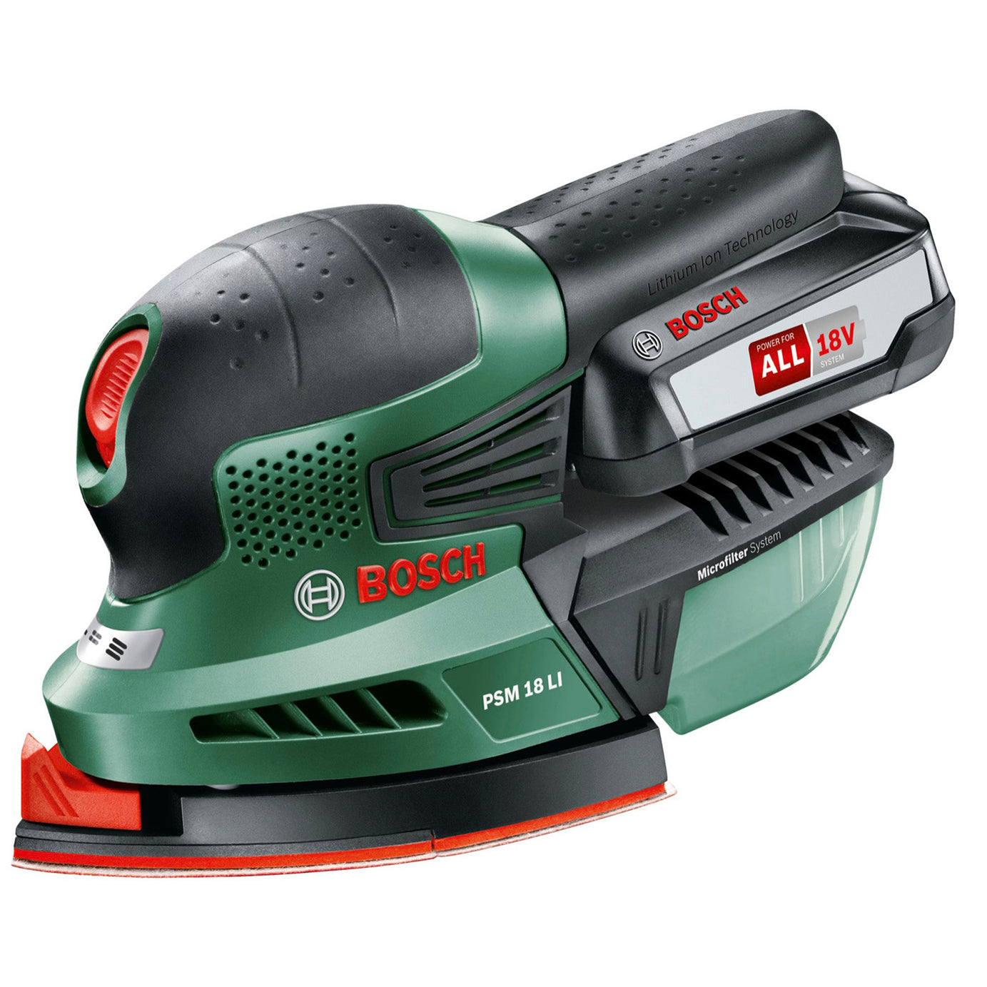 Bosch Cordless Multi Sander Power 4 All 18V 2.5Ah PSM 18 Li - Image 1