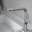 Mixer Tap Side Lever Push Button L Shaped Slim Chrome Effect Contemporary - Image 2