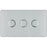 Dimmer Light Switch 3 Gangs 2 Way CFL/LED Chrome Screwless Push On/Off 400W - Image 2