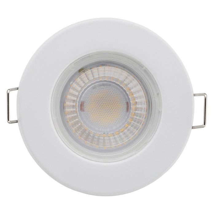 Luceco Downlight 5W IP65 Pack Of 6 Matt White Non-adjustable LED Fire Rated - Image 6