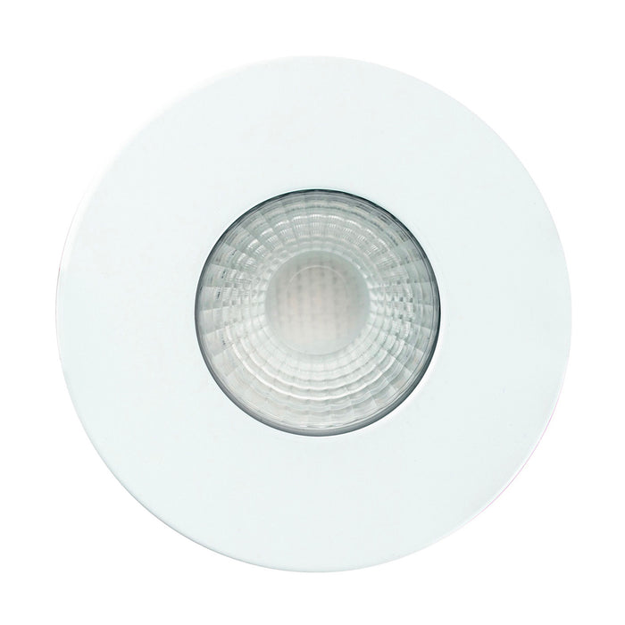 Luceco Downlight Brushed Steel Matt White Non-adjustable Fire-rated IP20 6 Pack - Image 1