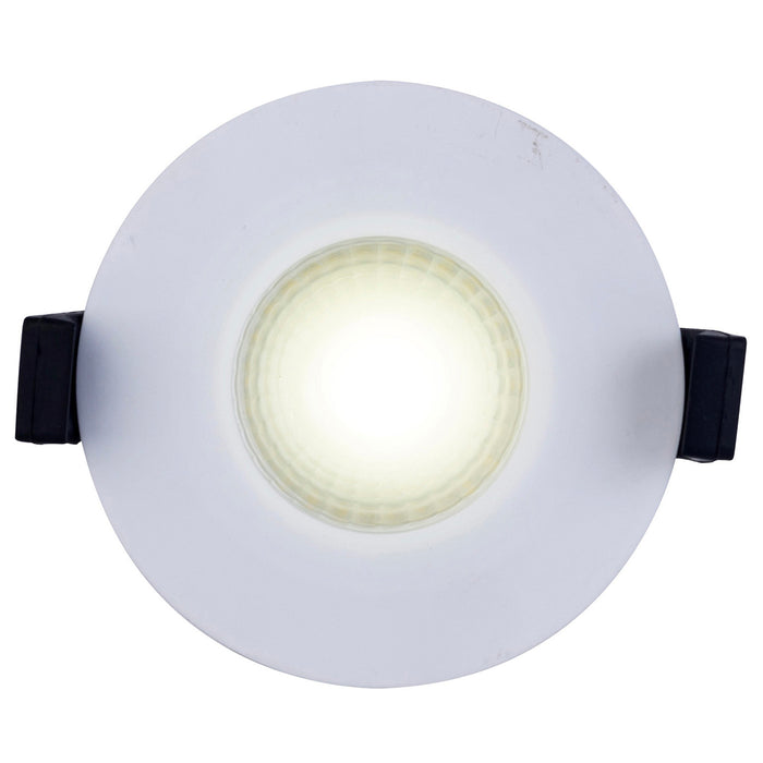 Luceco Downlight Matt White Non-adjustable LED Fire-rated Cool 6W IP65 Pack of 6 - Image 2