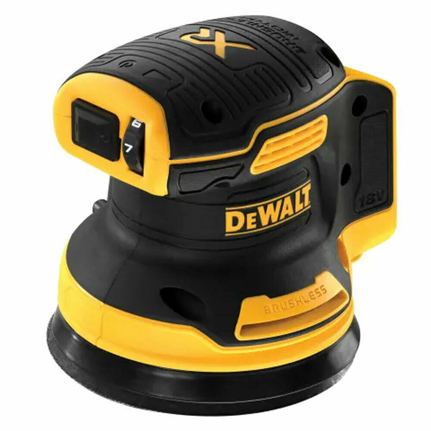 DeWalt Cordless Orbital Sander Brushless DCW210N 18v XR Random 125mm Bare Unit - Image 1