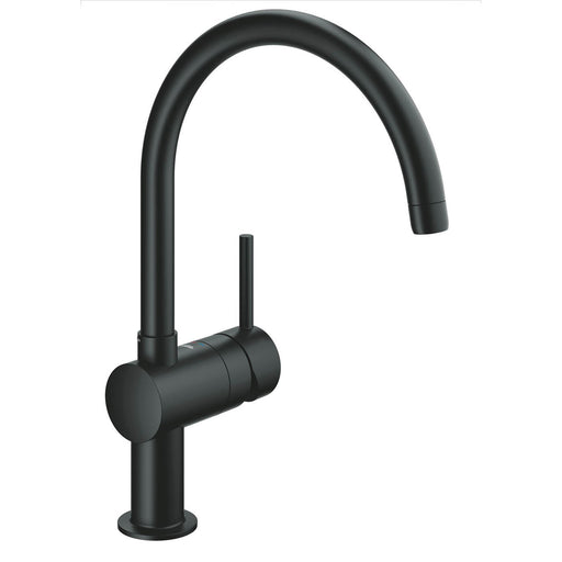 Grohe Minta Black Chrome-plated Kitchen Side lever Tap - Image 1