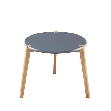 Side Table Sofa End Round Dark Grey Natural Living Room Bedroom (H)39cm (W)45cm - Image 2