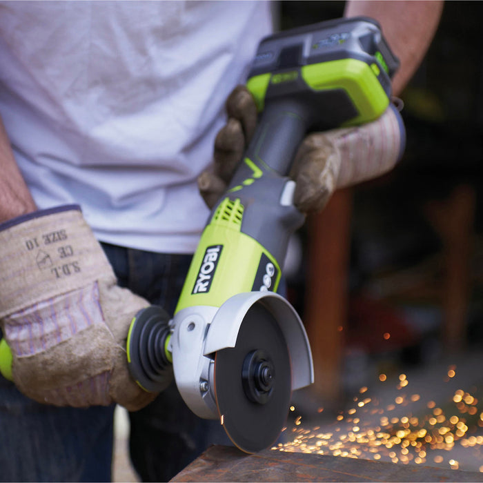 Ryobi Angle Grinder Cordless R18AG-0 Auxilary Handle Compact 18V 115mm Body Only - Image 4