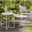 Coffee Table Round 2 Seater Steel Outdoor Dining White Nordic Modern (Dia)60cm - Image 2