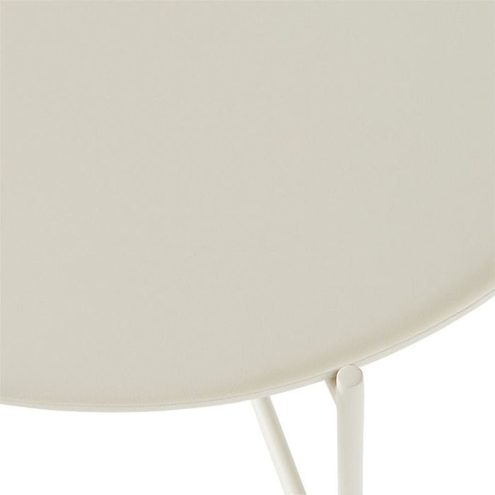 Coffee Table Round 2 Seater Steel Outdoor Dining White Nordic Modern (Dia)60cm - Image 5