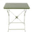 Outdoor Table 2 Seater Folding Square Garden Terrace Balcony Khaki Green Metal - Image 2