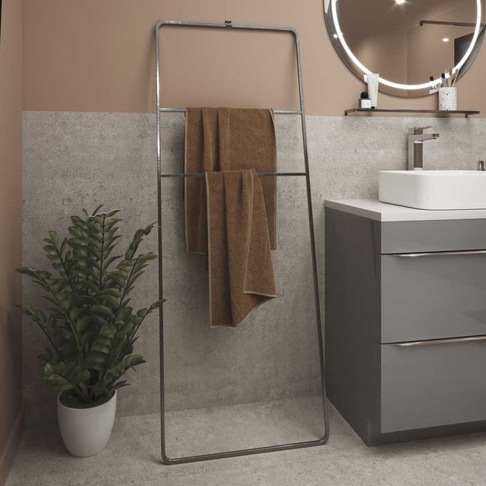 Towel Ladder Stainless Steel Freestanding Brushed Bathroom Modern (H)81x(W)60cm - Image 2