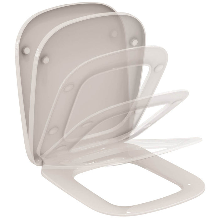 Toilet Seat White Top Fix Soft Close Plastic Quick Release Bathroom WC Home - Image 3