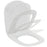 Toilet Seat Soft Close White D-Shaped Slim Sleek Top Fix Classic Durable - Image 1