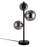 Table Lamp Matt Black Retro Multi Arm Modern Globe Smoked Shades Industrial - Image 2