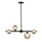 Cole Horizontal Black 5 Lamp Pendant ceiling light, (Dia)250mm - Image 3