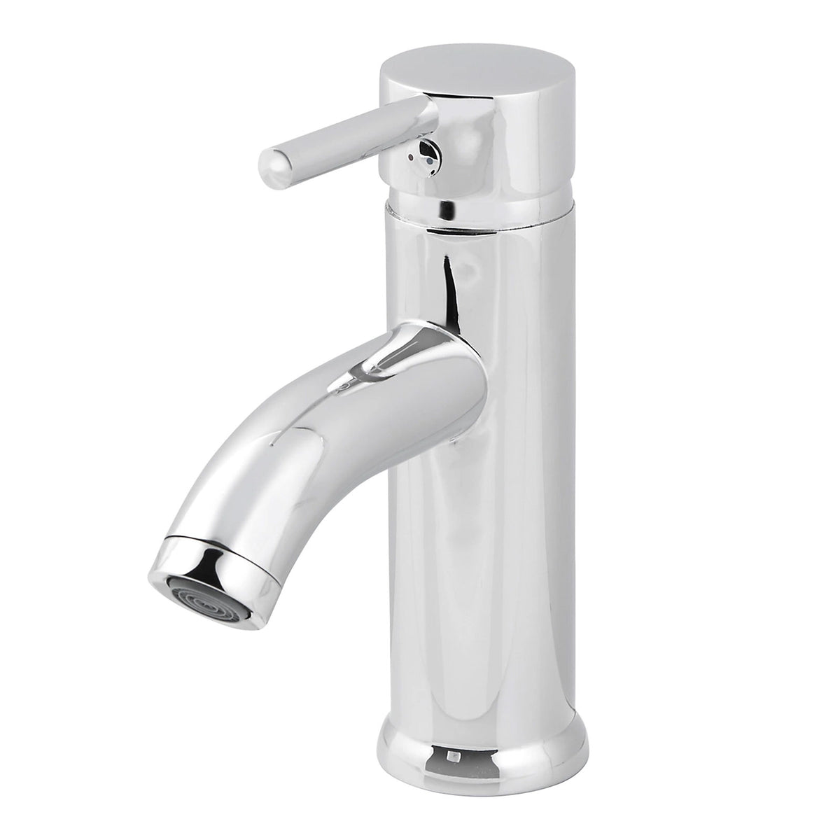 GoodHome Hoffell Basin Mono Mixer Tap Chrome Brass 1 Lever Bathroom Tap - Image 1