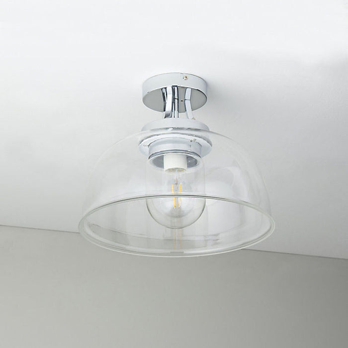 Bathroom Ceiling Light Chrome Effect Decorative Design 15W 240V IP44 Drop 255mm - Image 4