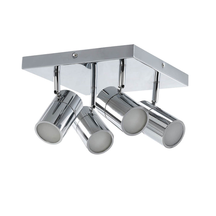 Bathroom Spotlight Square Plate Ceiling 4 Way Chrome Modern IP44 5W - Image 3