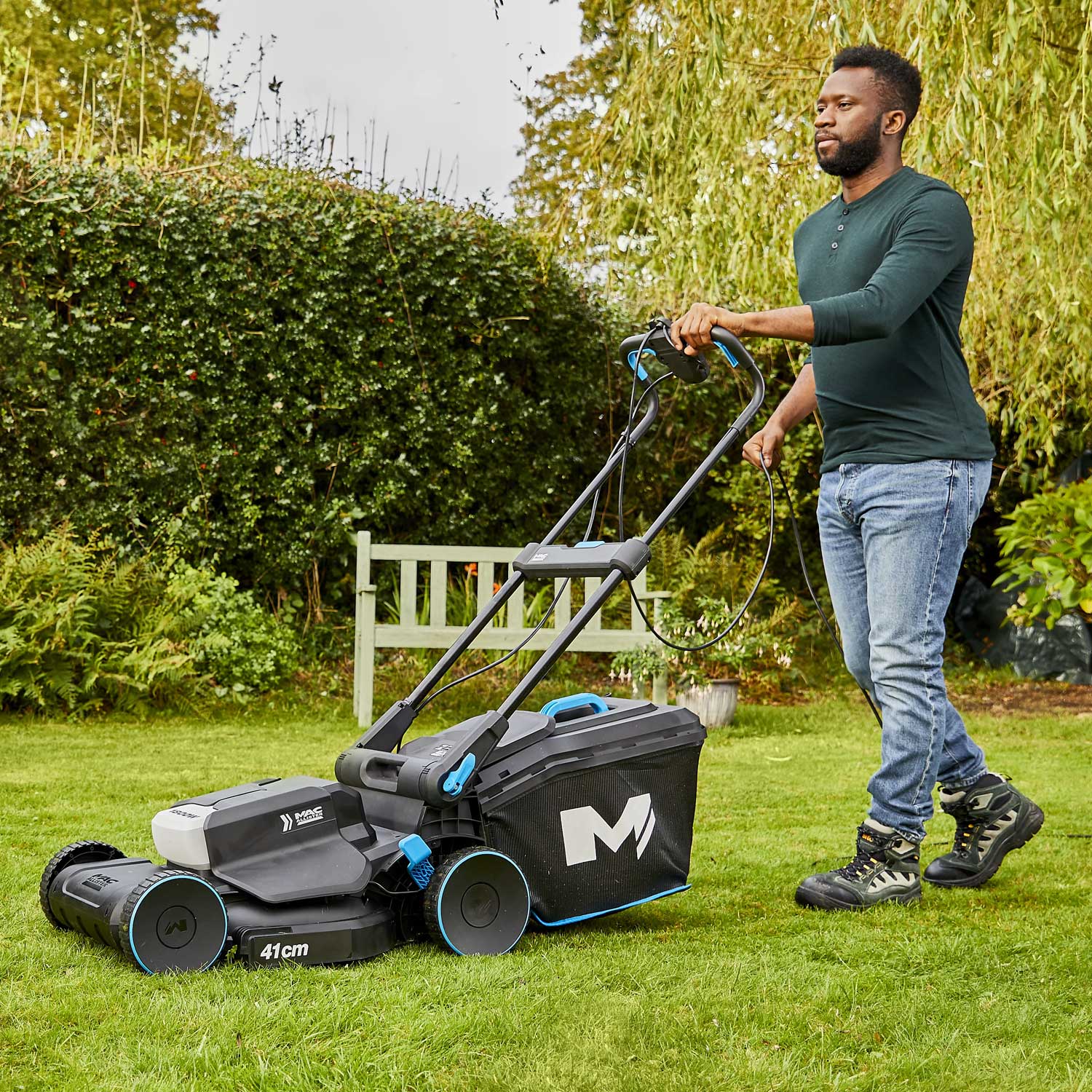 Mac Allister Lawnmower Electric MLM1841 Rotary 41cm Garden Grass Cutter 1800W - Image 2