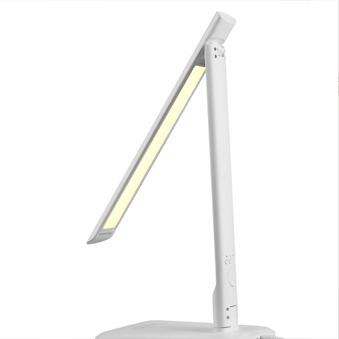 Table Lamp LED Matt White Dimmable Warm White/Neutral White 600lm Modern (H)39cm - Image 1