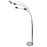 LED Floor Lamp Modern Dimmable Chrome Effect Adjustable Arms Warm White (H)1.6M - Image 1