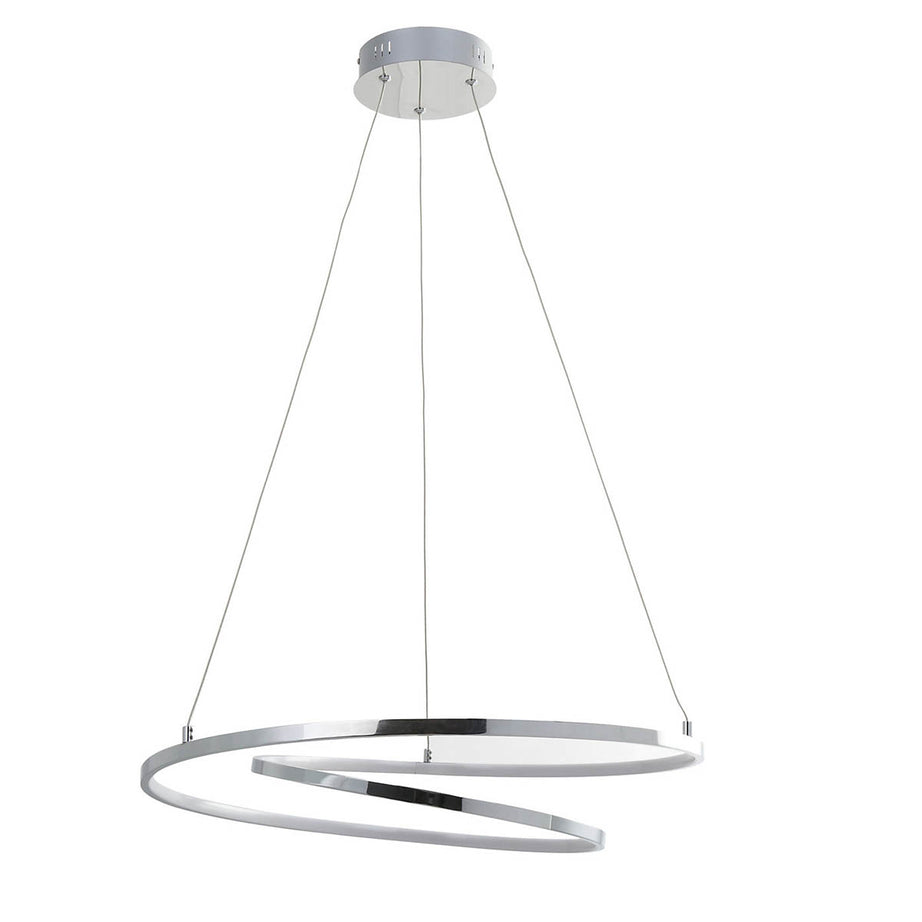 Pendant Ceiling Light Dimmable Warm White Adjustable Chrome Effect (Dia)580mm - Image 1