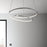 Pendant Ceiling Light Chrome Effect Dimmable Warm White Adjustable (Dia)580mm - Image 4