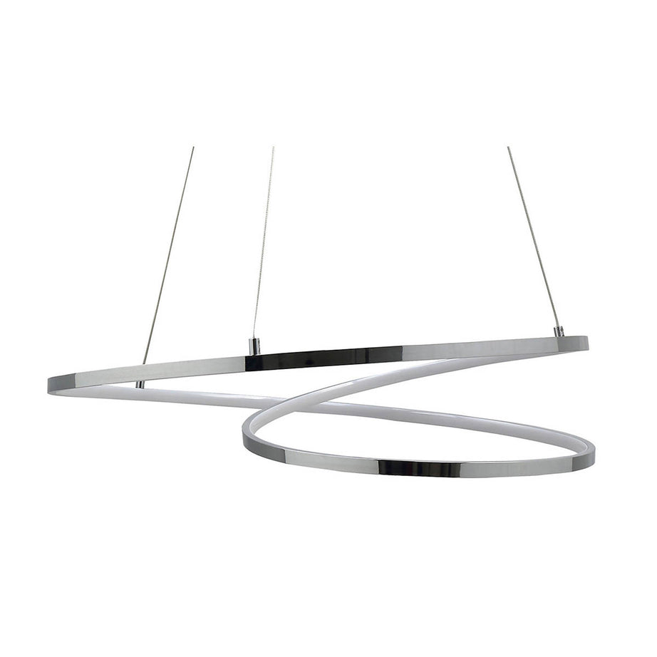 Pendant Ceiling Light Dimmable Warm White Adjustable Chrome Effect (Dia)580mm - Image 3