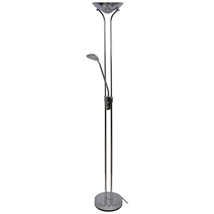 Floor Lamp Led Chrome Mother And Child Warm White 1200lm Metal Dimmable (H)1.8m - Image 1