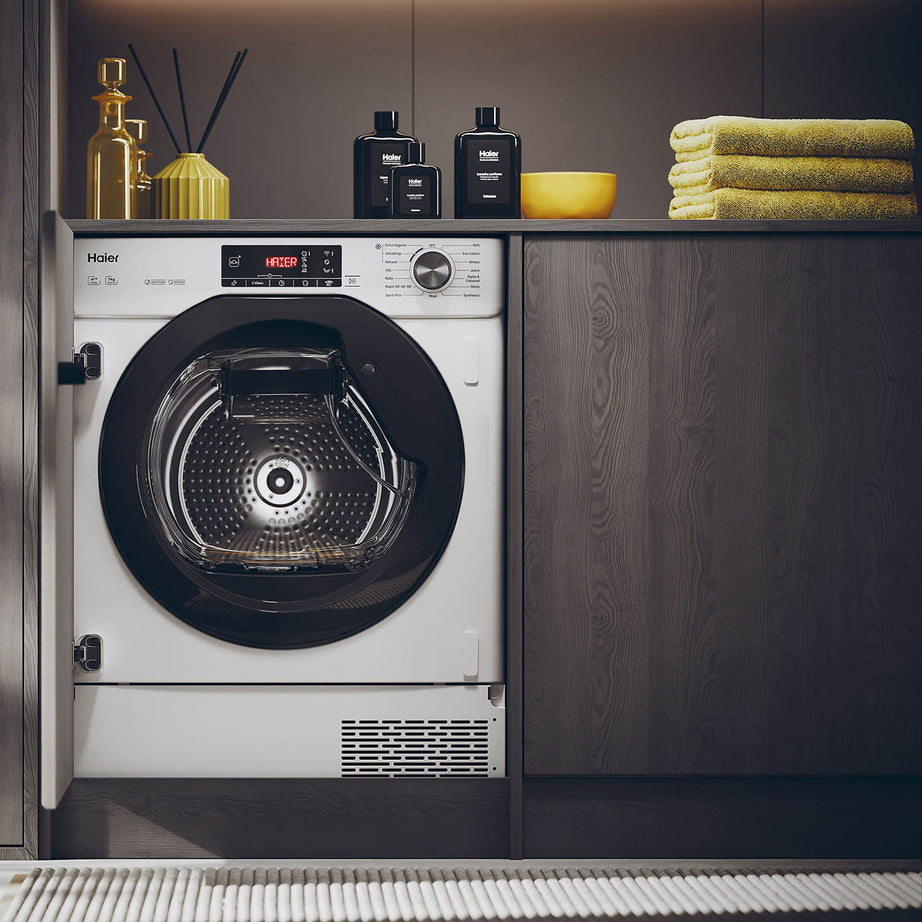 Haier Integrated Tumble Dryer 7Kg HDBIH7A2TBEX-80 White Built In Heat Pump - Image 1