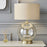 Table Lamp Satin Champagne Brass Effect Round Bedside Living Room Bedroom 42W - Image 4