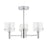 Ceiling Light 3 Way Chrome Cracked Glass Modern Living Room Bedroom Bathroom - Image 1